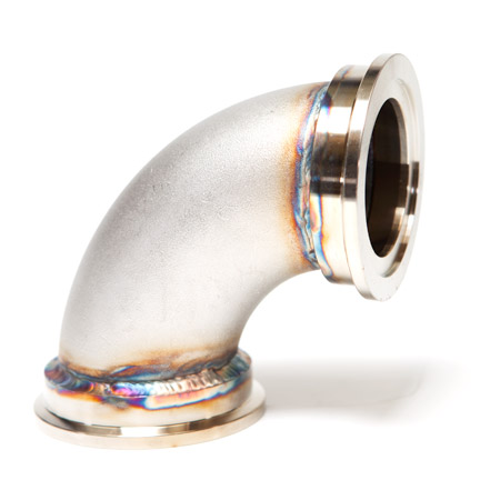 MVR 44mm Wastegate 90 Deg Elbow, 100% 304 Stainless